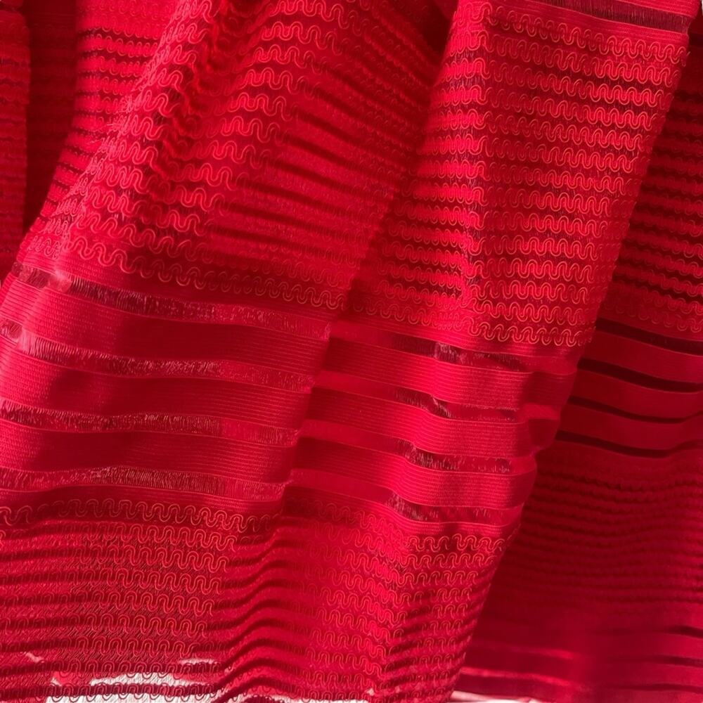 Torrid Pleated Striped Mesh Elastic A Line Skirt … - image 3